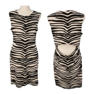 Jennifer Lopez Zebra Print Cut Out Cocktail Dress In A Women's Size Medium